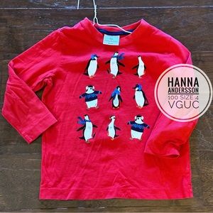 Red Penguin 🐧 shirt 100 Hanna Andersson